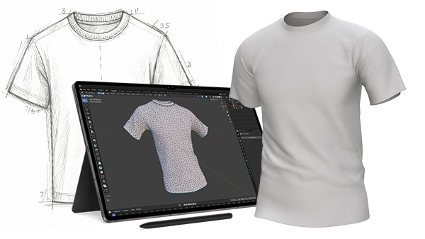 3D model creation service — from hand-drawn sketch to detailed 3D mesh and photorealistic product visualization